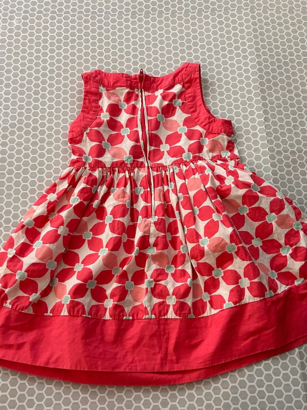 Gymboree Pink and Mint Geometric 100% Cotton Dress. Size 4